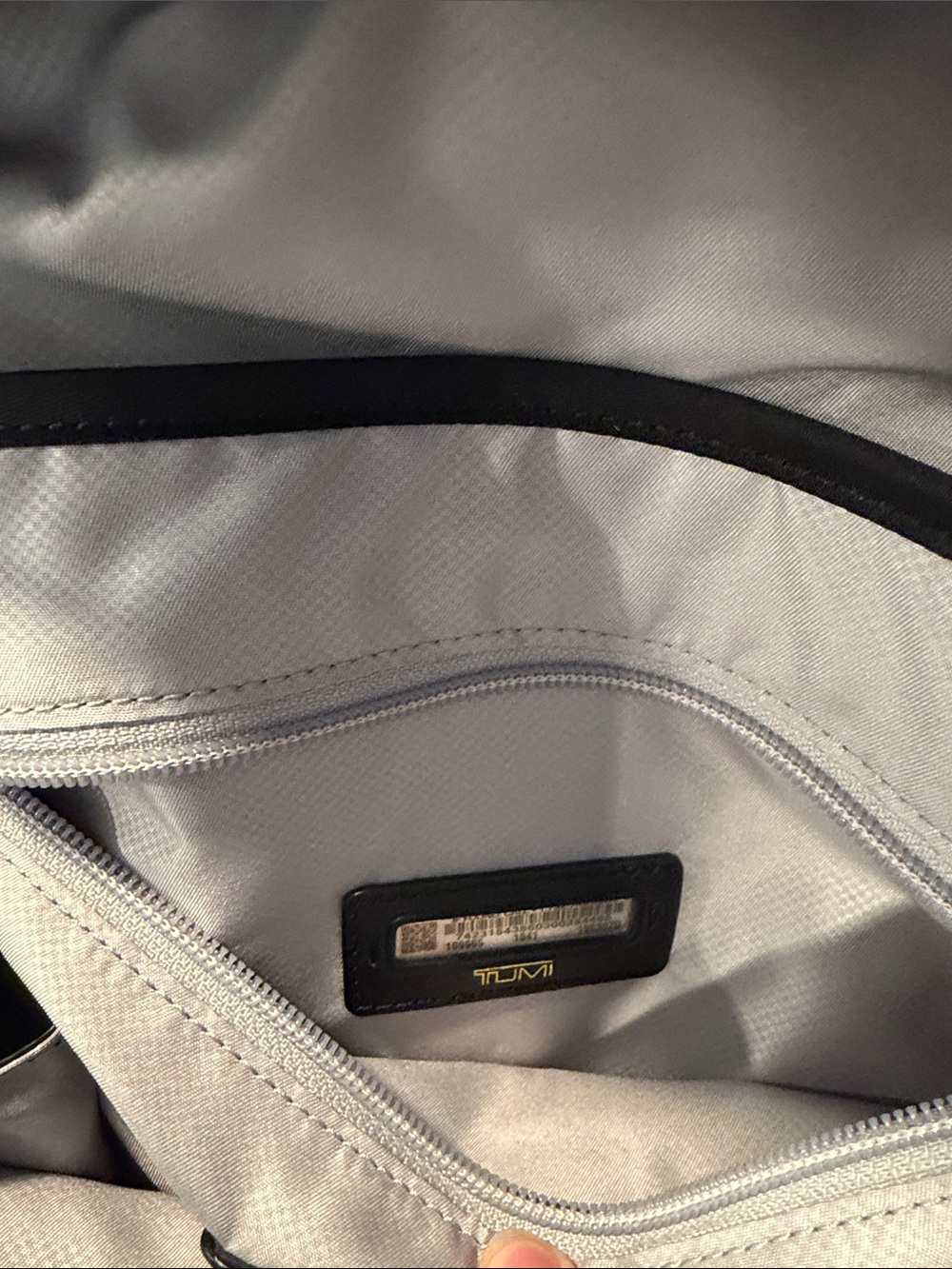 Tumi Black Nylon Backpack with Gold Accents - Picture 7 of 9
